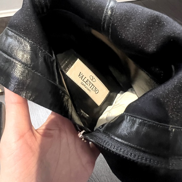 Valentino Suede gold heeled booties - Picture 3 of 7